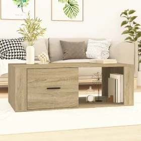 Mesa de centro madera contrachapada roble Sonoma 100x50,5x35 cm de vidaXL, Mesas de centro - Ref: Foro24-816539, Precio: 65,8...