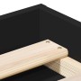 Estructura de cama doble sin colchón negro 135x190 cm