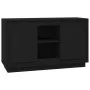 Schwarzes Sperrholz-Sideboard 102x35x60 cm von vidaXL, Sideboards - Ref: Foro24-831878, Preis: 96,44 €, Rabatt: %
