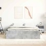 Estructura de cama de matrimonio gris cemento 135x190 cm