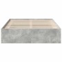 Estructura de cama de matrimonio gris cemento 135x190 cm