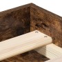 Estructura de cama de matrimonio roble ahumado 135x190 cm