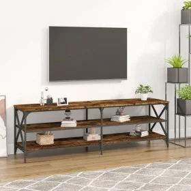 Mueble de TV madera contrachapada roble ahumado 160x40x50 cm de vidaXL, Muebles TV - Ref: Foro24-826731, Precio: 83,31 €, Des...