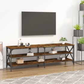 Smoked oak plywood TV cabinet 160x40x50 cm by vidaXL, TV Furniture - Ref: Foro24-826731, Price: 83,76 €, Discount: %