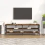 Smoked oak plywood TV cabinet 160x40x50 cm by vidaXL, TV Furniture - Ref: Foro24-826731, Price: 83,31 €, Discount: %