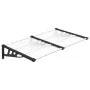 Black and transparent polycarbonate door canopy 152.5x90cm by vidaXL, Awnings - Ref: Foro24-153684, Price: 62,79 €, Discount: %