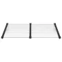 Black and transparent polycarbonate door canopy 152.5x90cm by vidaXL, Awnings - Ref: Foro24-153684, Price: 62,79 €, Discount: %