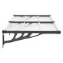 Black and transparent polycarbonate door canopy 152.5x90cm by vidaXL, Awnings - Ref: Foro24-153684, Price: 62,79 €, Discount: %
