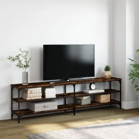 Metal TV cabinet and smoke oak plywood 180x30x50cm by vidaXL, TV Furniture - Ref: Foro24-826756, Price: 84,43 €, Discount: %
