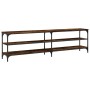 Mueble TV metal y madera contrachapada roble humo 180x30x50cm de vidaXL, Muebles TV - Ref: Foro24-826756, Precio: 84,95 €, De...