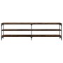 Mueble TV metal y madera contrachapada roble humo 180x30x50cm de vidaXL, Muebles TV - Ref: Foro24-826756, Precio: 84,95 €, De...