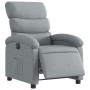 Sillón reclinable eléctrico tela gris claro