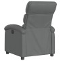 Sillón reclinable eléctrico de tela gris oscuro