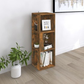 Mueble esquina madera contrachapada roble ahumado 33x33x100 cm