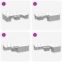 Conjunto de sofá de jardín con cojín 11 pcs Gris Poliratán