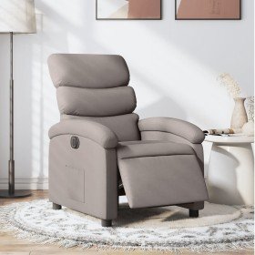 Sillón reclinable eléctrico tela gris taupé en Sillones | Comprar online en Foro24