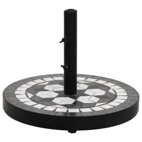 Round umbrella base black and white 12 kg by vidaXL, Umbrella bases - Ref: Foro24-362223, Price: 77,65 €, Discount: %