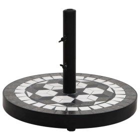 Schwarz-weißer runder Schirmständer 12 kg von vidaXL, Schirmständer - Ref: Foro24-362223, Preis: 79,06 €, Rabatt: %