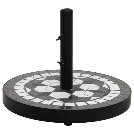 Base de sombrilla redonda negro y blanco 12 kg de vidaXL, Bases para sombrillas - Ref: Foro24-362223, Precio: 78,96 €, Descue...