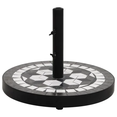 Round umbrella base black and white 12 kg by vidaXL, Umbrella bases - Ref: Foro24-362223, Price: 79,06 €, Discount: %