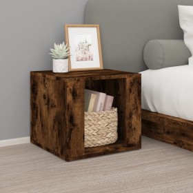 Nachttisch aus geräuchertem Eichensperrholz, 41 x 40 x 36 cm von vidaXL, Nachttische - Ref: Foro24-816549, Preis: 30,95 €, Ra...