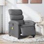 Sillón reclinable de masaje eléctrico tela gris oscuro en Sillones | Comprar online en Foro24