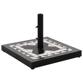 Schwarz-weißer quadratischer Schirmständer, 12 kg von vidaXL, Schirmständer - Ref: Foro24-362224, Preis: 73,60 €, Rabatt: %