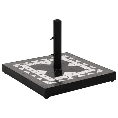 Black and white square umbrella base 12 kg by vidaXL, Umbrella bases - Ref: Foro24-362224, Price: 73,01 €, Discount: %