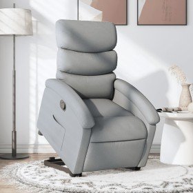 Sillón reclinable elevable de tela gris claro Sillón reclinable elevable de tela gris claro