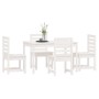5-teiliges Garten-Esszimmerset aus massivem Kiefernholz weiß von vidaXL, Gartensets - Ref: Foro24-3154684, Preis: 412,62 €, R...
