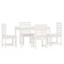 Juego de comedor de jardín 5 piezas madera maciza pino blanco de vidaXL, Conjuntos de jardín - Ref: Foro24-3154684, Precio: 4...