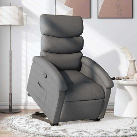 Sillón reclinable elevable de tela gris oscuro Sillón reclinable elevable de tela gris oscuro