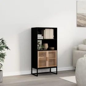 Tall black plywood sideboard 60x35x125 cm by vidaXL, Lockers and storage cabinets - Ref: Foro24-352134, Price: 134,08 €, Disc...