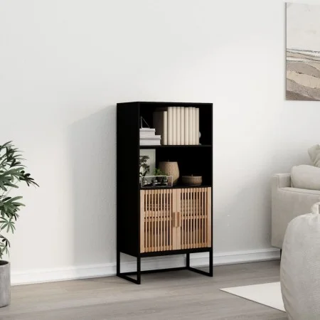 Hohes schwarzes Sperrholz-Sideboard 60x35x125 cm von vidaXL, Schließfächer und Lagerschränke - Ref: Foro24-352134, Preis: 136...