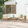 Gartenmöbel-Set 7-teilig aus Bambus und cremeweißen Kissen von vidaXL, Gartensets - Ref: Foro24-3155189, Preis: 872,41 €, Rab...