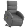 Silla de masaje reclinable de pie de tela gris oscuro