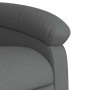 Silla de masaje reclinable de pie de tela gris oscuro