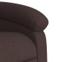 Silla de masaje reclinable de pie de tela marrón oscuro