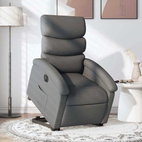 Sillón eléctrico reclinable elevable de tela gris oscuro Sillón eléctrico reclinable elevable de tela gris oscuro
