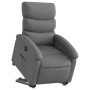 Sillón eléctrico reclinable elevable de tela gris oscuro