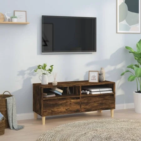 TV-Möbel Sperrholz Räuchereiche 100x34,5x44,5cm von vidaXL, TV-Möbel - Ref: Foro24-831898, Preis: 66,22 €, Rabatt: %
