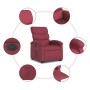 Sillón eléctrico reclinable elevable de tela rojo tinto