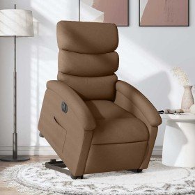 Sillón eléctrico reclinable elevable de tela marrón Sillón eléctrico reclinable elevable de tela marrón