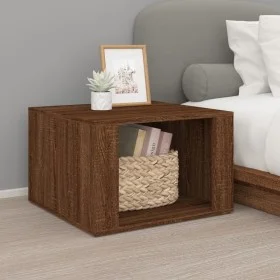 Mesita de noche madera contrachapada marrón roble 57x55x36 cm de vidaXL, Mesitas de noche - Ref: Foro24-816559, Precio: 35,97...