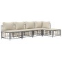 Gartenmöbel-Set 5-teilig, Kissen anthrazit, PE-Rattan von vidaXL, Outdoor-Sofas - Ref: Foro24-3186734, Preis: 390,45 €, Rabat...