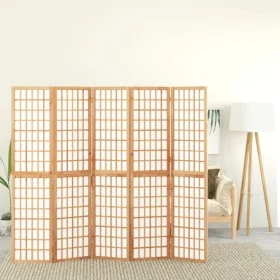 Folding screen with 5 Japanese style panels 200x170 cm by vidaXL, Room dividers - Ref: Foro24-352085, Price: 185,12 €, Discou...