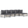 Gartenmöbel-Set 5-teilig mit Kissen Anthrazit PE-Rattan von vidaXL, Outdoor-Sofas - Ref: Foro24-3186735, Preis: 373,82 €, Rab...