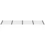 Marquesina puerta policarbonato negro y transparente 396x90 cm de vidaXL, Toldos - Ref: Foro24-153689, Precio: 127,24 €, Desc...
