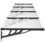 Türvordach aus schwarzem und transparentem Polycarbonat, 396 x 90 cm von vidaXL, Markisen - Ref: Foro24-153689, Preis: 127,24...
