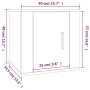 Concrete gray wall TV cabinet 40x34.5x40 cm by vidaXL, TV Furniture - Ref: Foro24-816648, Price: 26,46 €, Discount: %